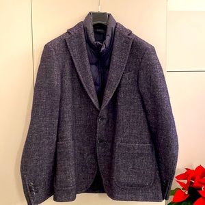 Fay “double” sportcoat blue melange size 52